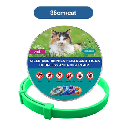 38Cm 70Cm Retractable Deworming Dog Cat Collar Pet anti Flea Ticks Collar Repellent Mosquito Pet Collars for Cats Dogs Products