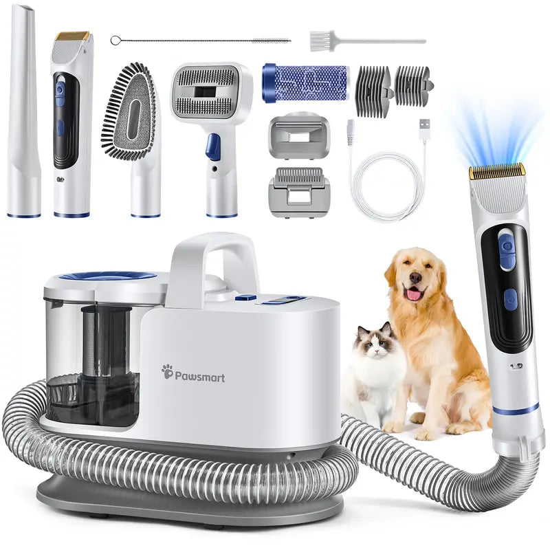 Dog Grooming Vacuum & Pet Hair Dryer & Dog Electric Clippers Suction Pet Hair, Large Capacity Dog Vacuum