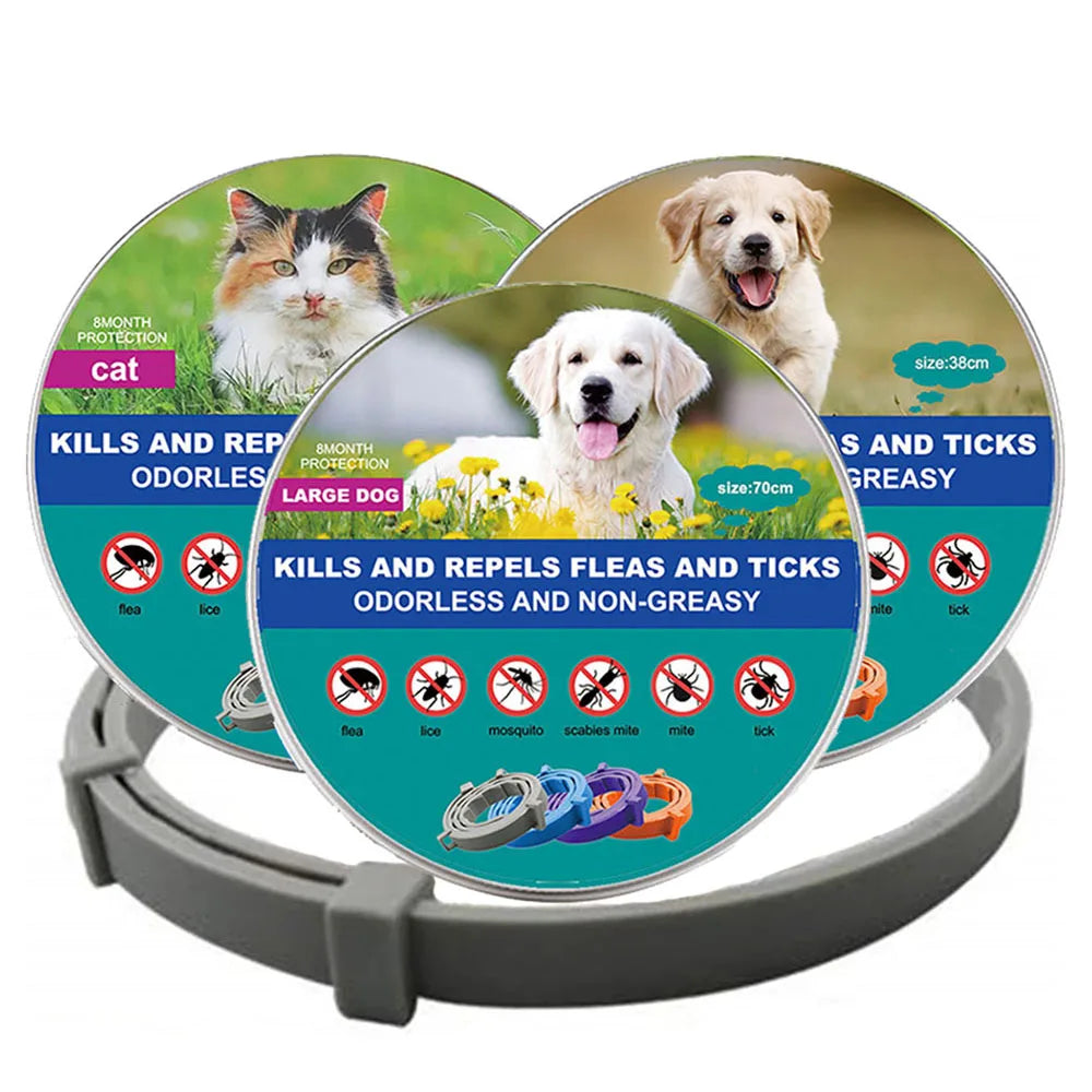 38Cm 70Cm Retractable Deworming Dog Cat Collar Pet anti Flea Ticks Collar Repellent Mosquito Pet Collars for Cats Dogs Products