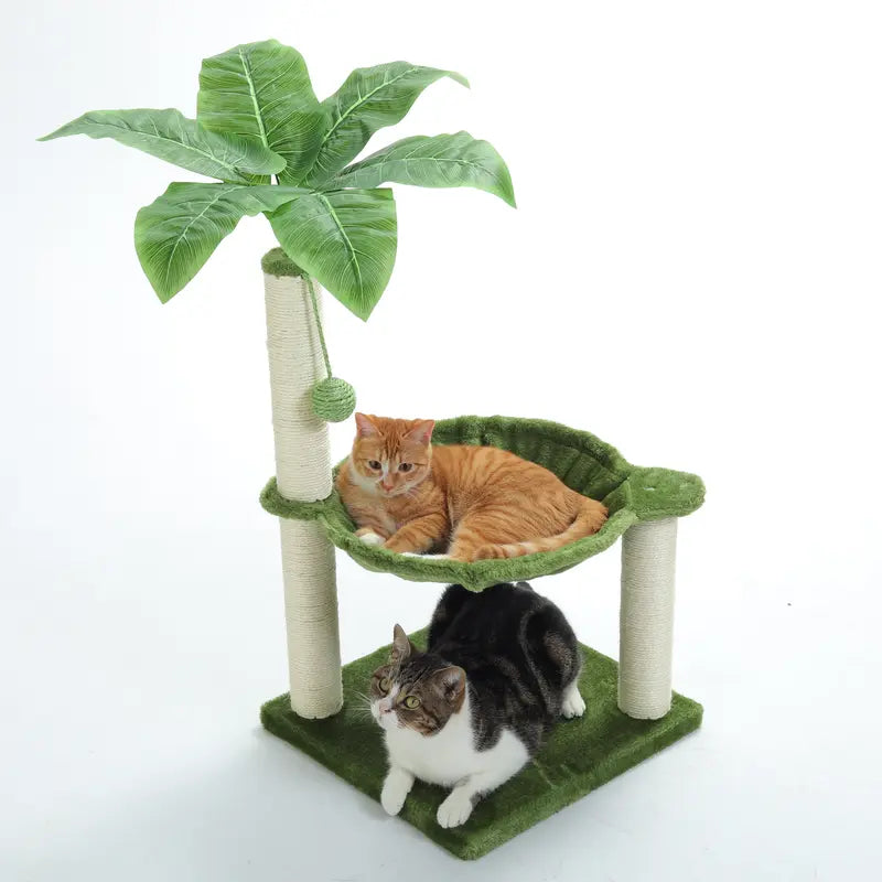 PAWZ Road Cactus/Gothic Cat Tree Floor to Ceiling Cat Tower with Adjustable Height(95-108 Inches), 5 Tiers Cat Climbing Activity Center with Cozy Hammock, Platforms and Dangling Balls for Indoor Cats