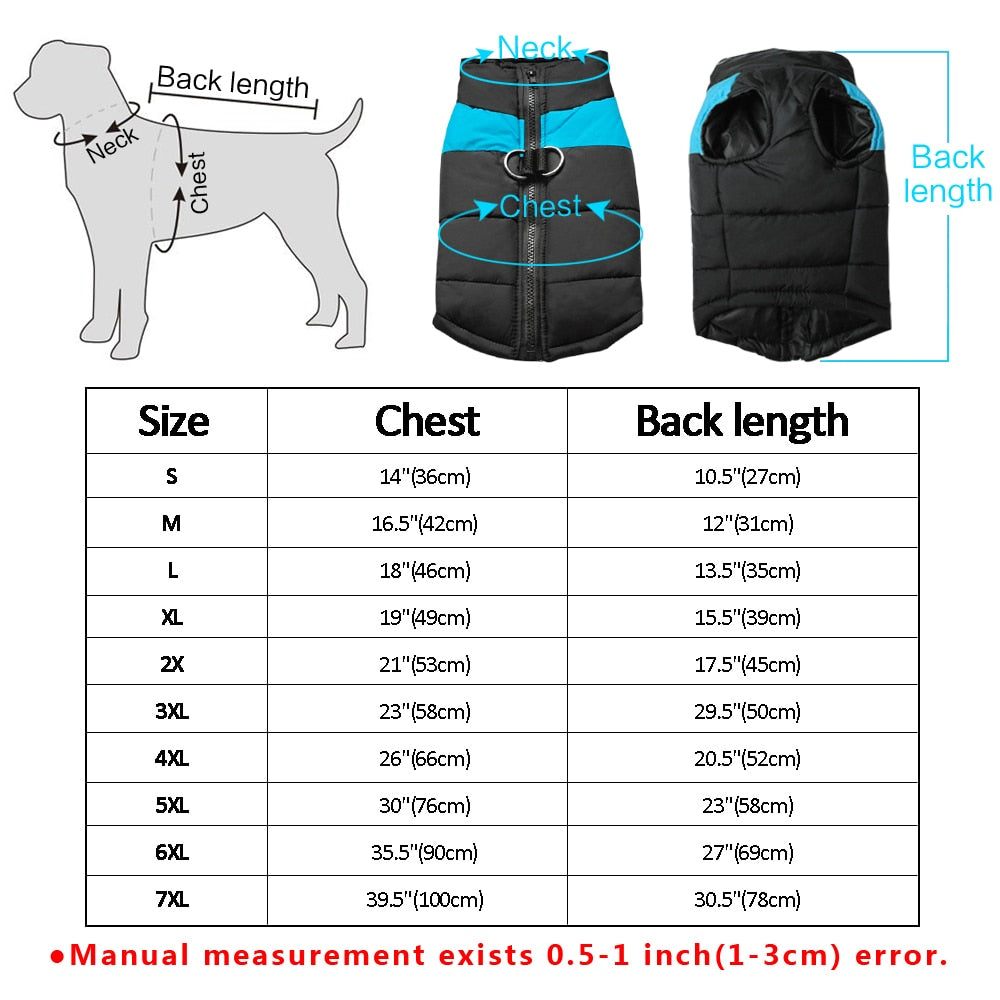 Clothes for Large Dogs Waterproof Dog Vest Jacket