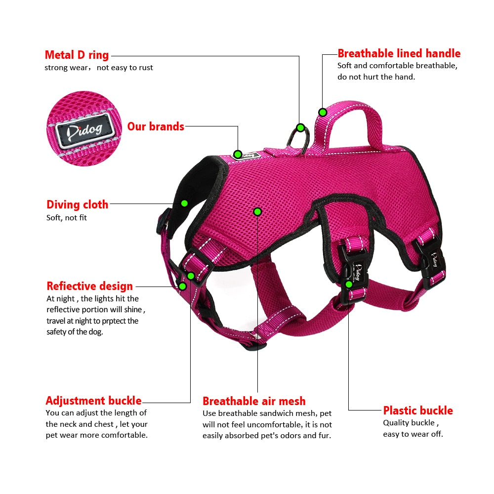 Didog Nylon Mesh Dog Harness Reflective Quick