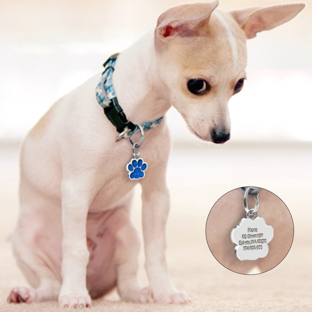 Dog ID Tag Engraved Metal Customized Pet Tags