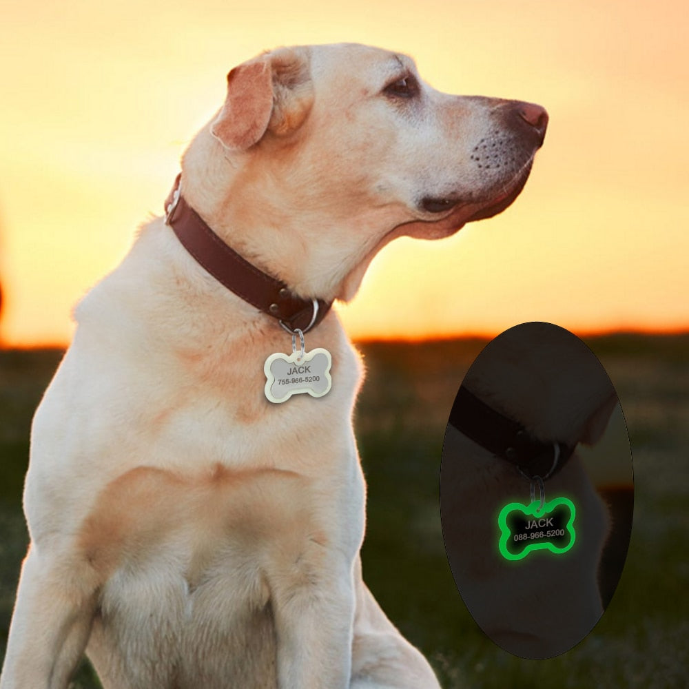 Dog ID Tag Engraved Metal Customized Pet Tags