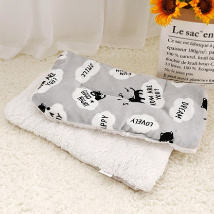 Warm Dog Pet Mat Soft Thickening Print Autumn And