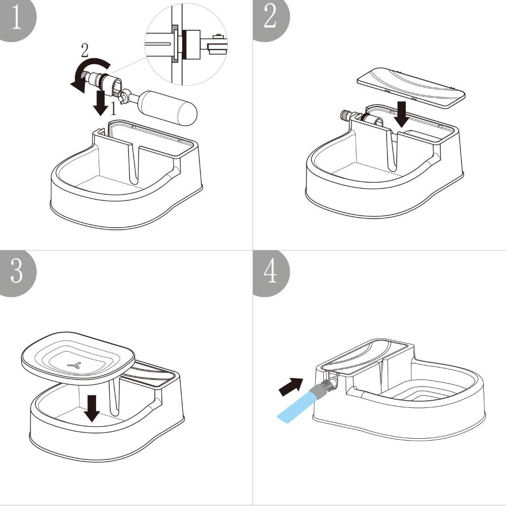 Auto Filling Dog Drinking Water Fountain - Outdoor Automatic Pet