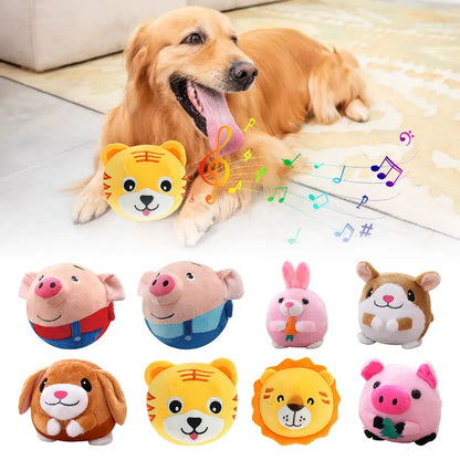 Dog Toy Ball Pet Electronic Pet Bouncing Jump Balls Talking Interactive Dog Plush Doll Toys New Gift for Pets USB Rechargeable