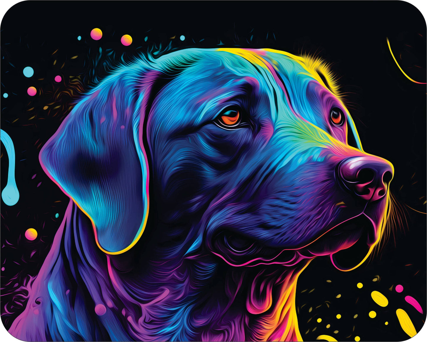 Black Lab Dog Rescue a pet Art Painting  Art Mouse Pad