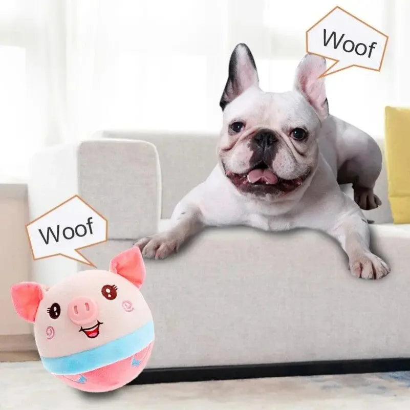 Dog Toy Ball Pet Electronic Pet Bouncing Jump Balls Talking Interactive Dog Plush Doll Toys New Gift for Pets USB Rechargeable