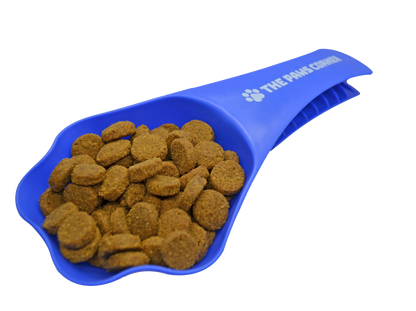 2in1 Paw-shaped Durable and Sturdy Pet Food Scoop/Clip (1 cup)